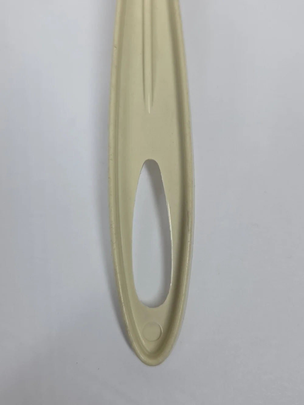 Vtg Off White Cream Plastic Slotted Turner Spatula